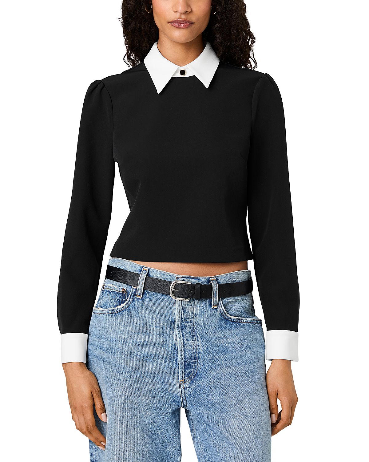 French Connection Echo Crepe Collar Top