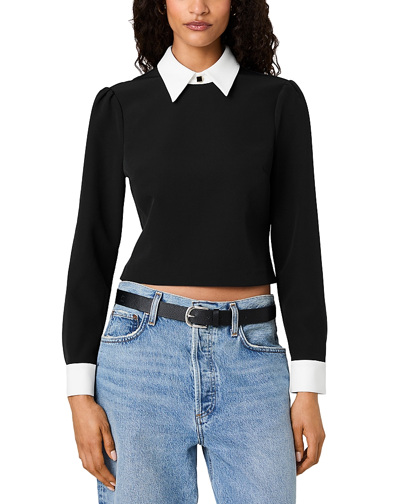 French Connection Echo Crepe Collar Top