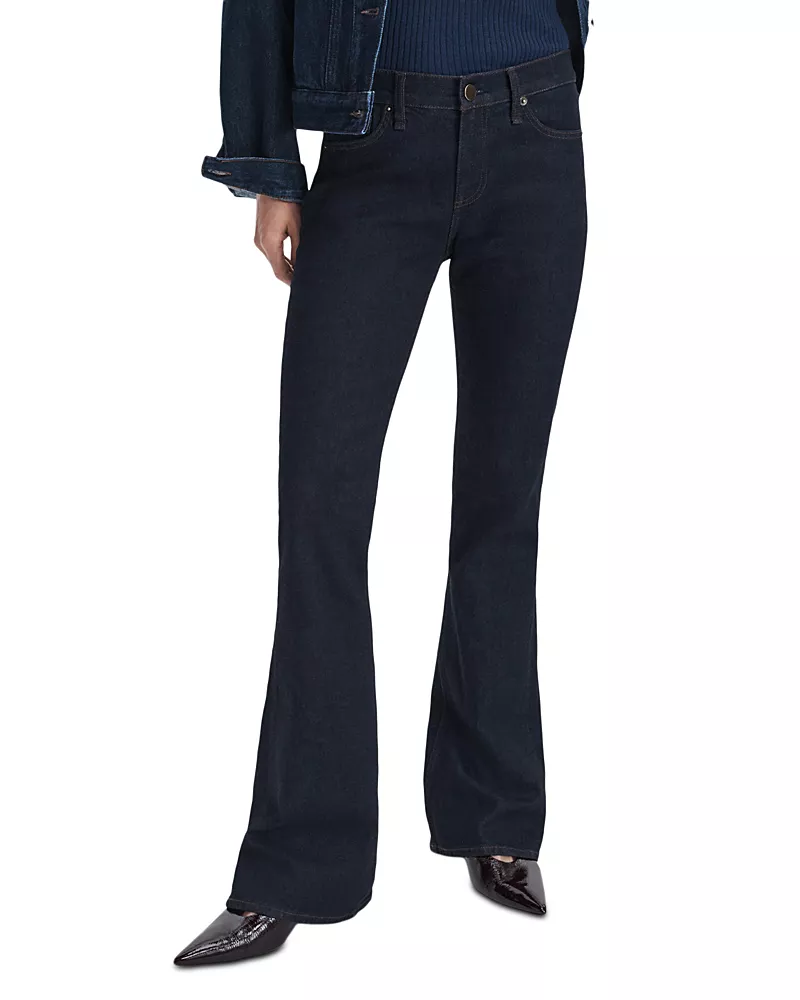 rag & bone Kinsley Low Rise Full Bootcut Jeans in Dark Rinse