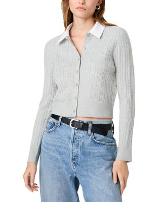 Babysoft Cable Knit Collared Cardigan Sweater