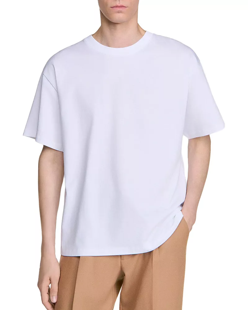 Sandro Oversized Cotton Crewneck T-Shirt