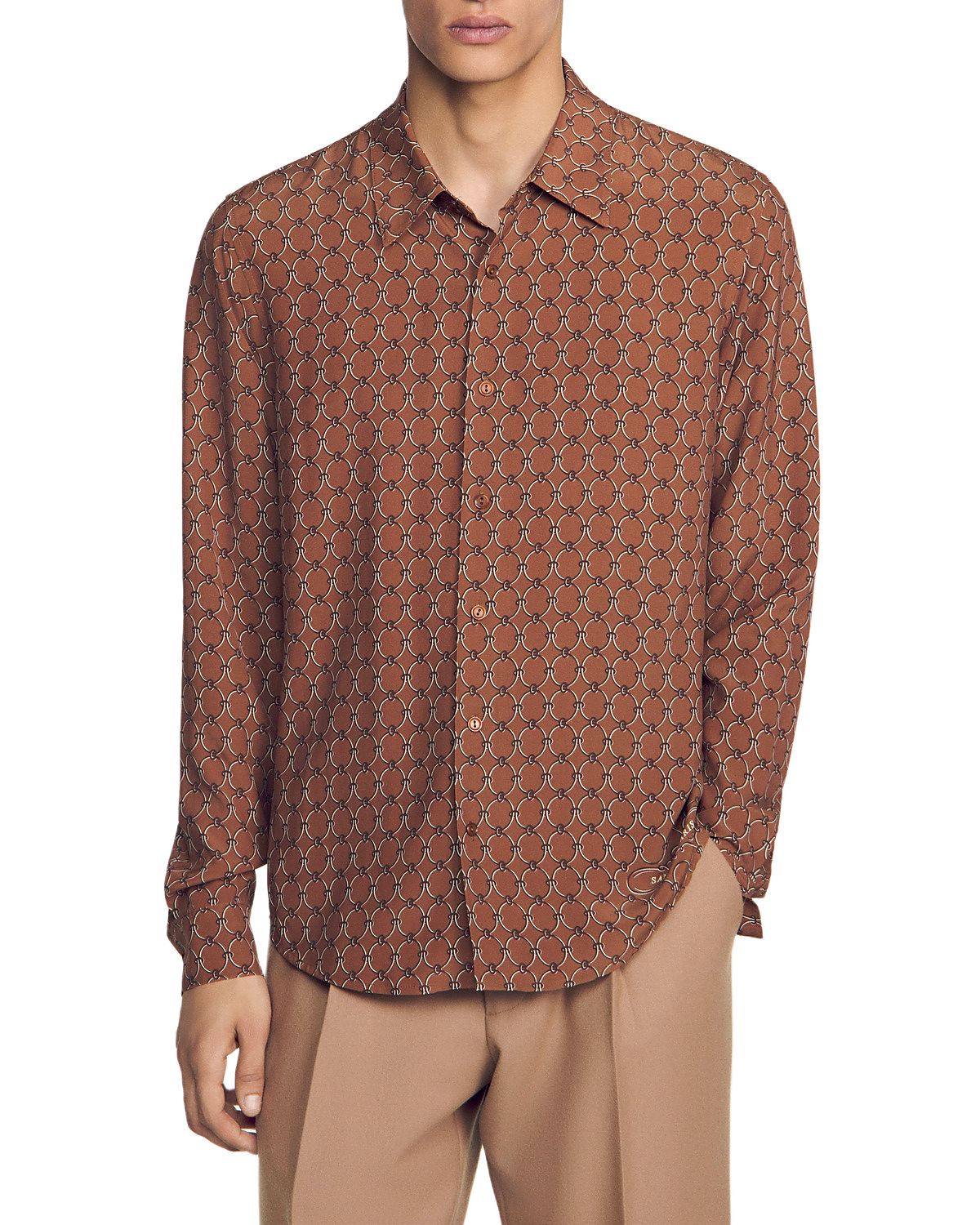 Sandro Catena Chain Print Shirt