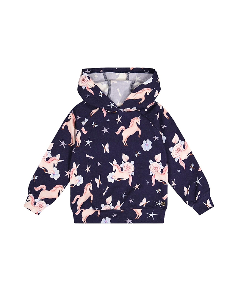 Deux par Deux Girls' Elastic Cuffs Gummy Bears Raglan Sleeves Hoodie - Big Kid