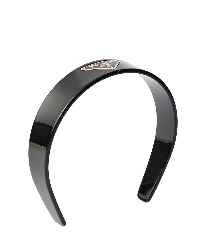 Prada Headband With Triangle Logo