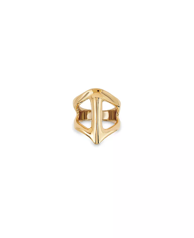 UNOde50 Gold-Plated Ring in the Shape of a Manta Ray