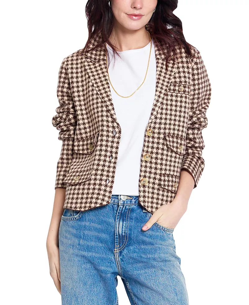 Central Park West Women's Marlo Jacquard Knit Blazer