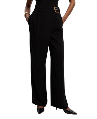 Tailored Crepe Buckle Trousers