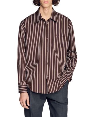 Flared Fit Stripe Cotton Shirt