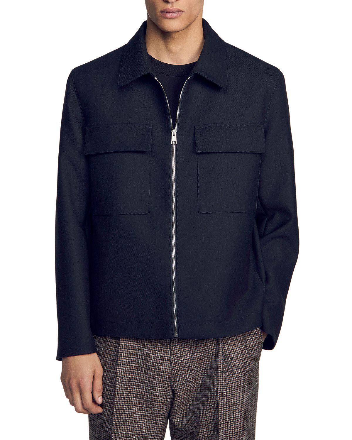 Sandro Theodore Patch Pocket Zip Jacket