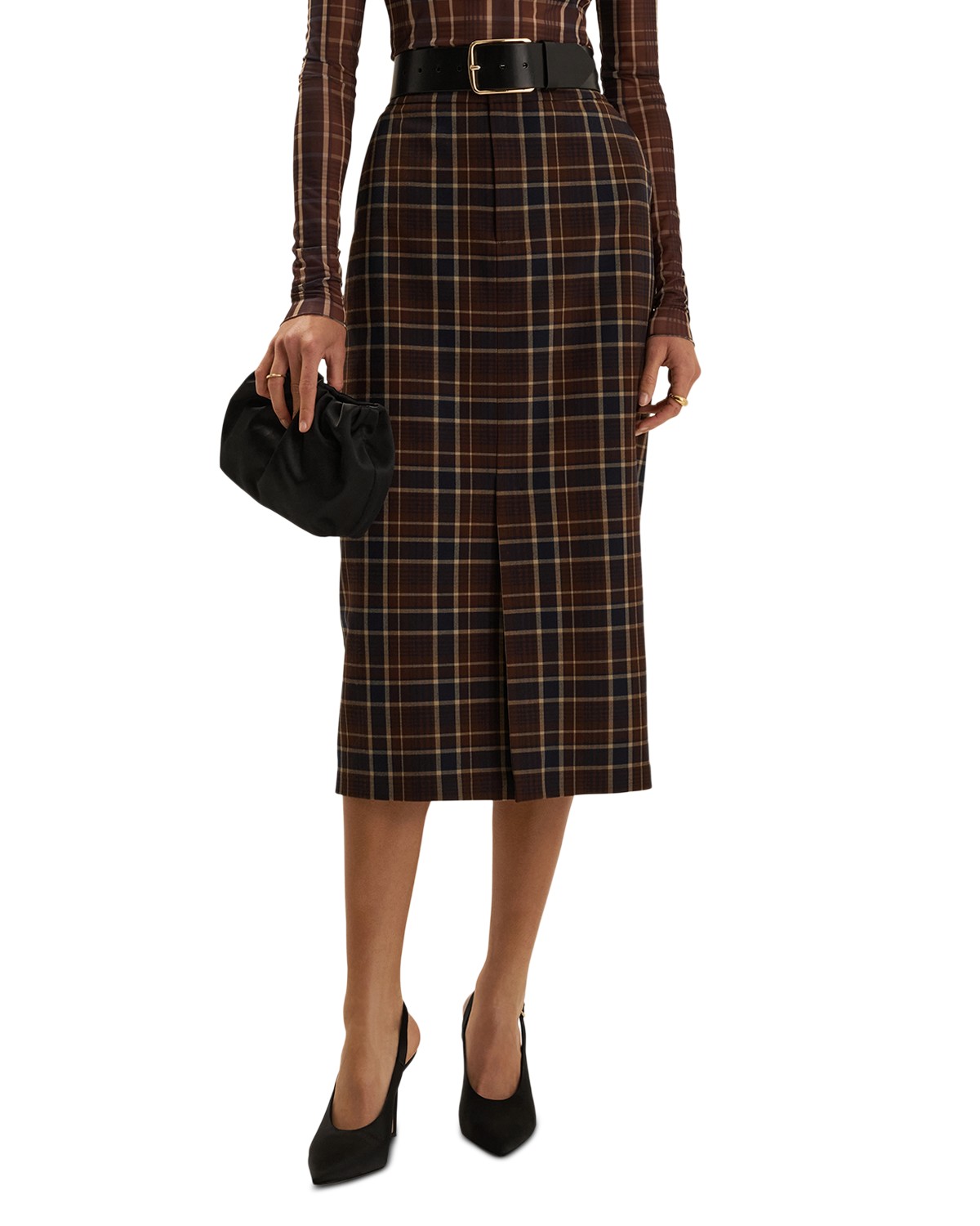 The Meyer Plaid Pencil Skirt