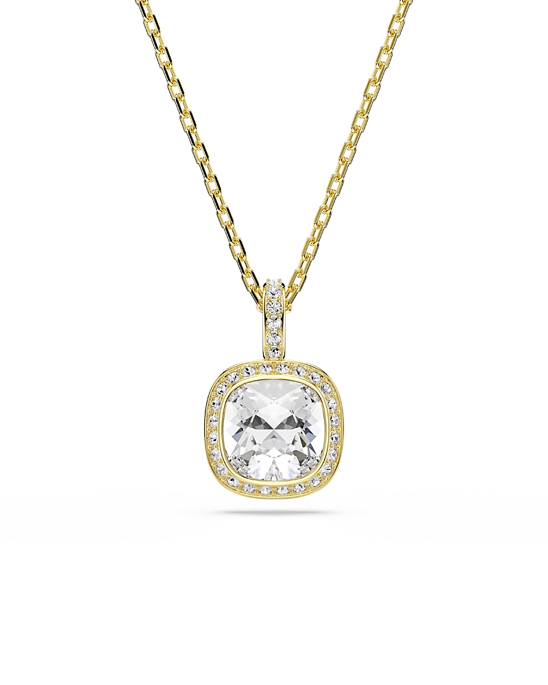 Swarovski Una Crystal Cushion Halo Pendant Necklace, 14.87-17.75
