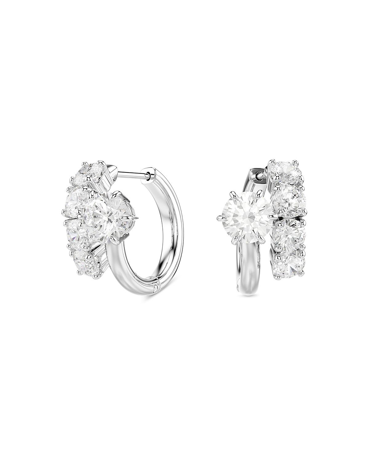 Swarovski Matrix Crystal Bypass Hoop Earrings