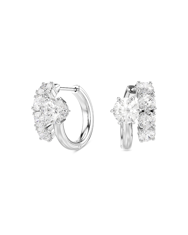 Swarovski Matrix Crystal Bypass Hoop Earrings