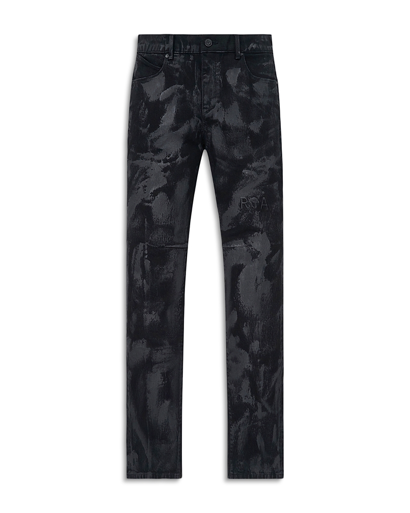 RtA Clayton Pintuck Skinny Fit 33 Jeans in Twilight Luster