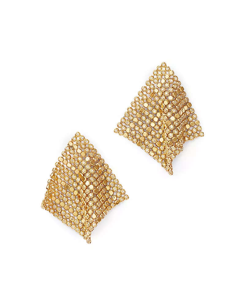 Bloomingdale's Fine Collection Diamond Mesh Earrings in 14K Yellow Gold, 2.0 tcw