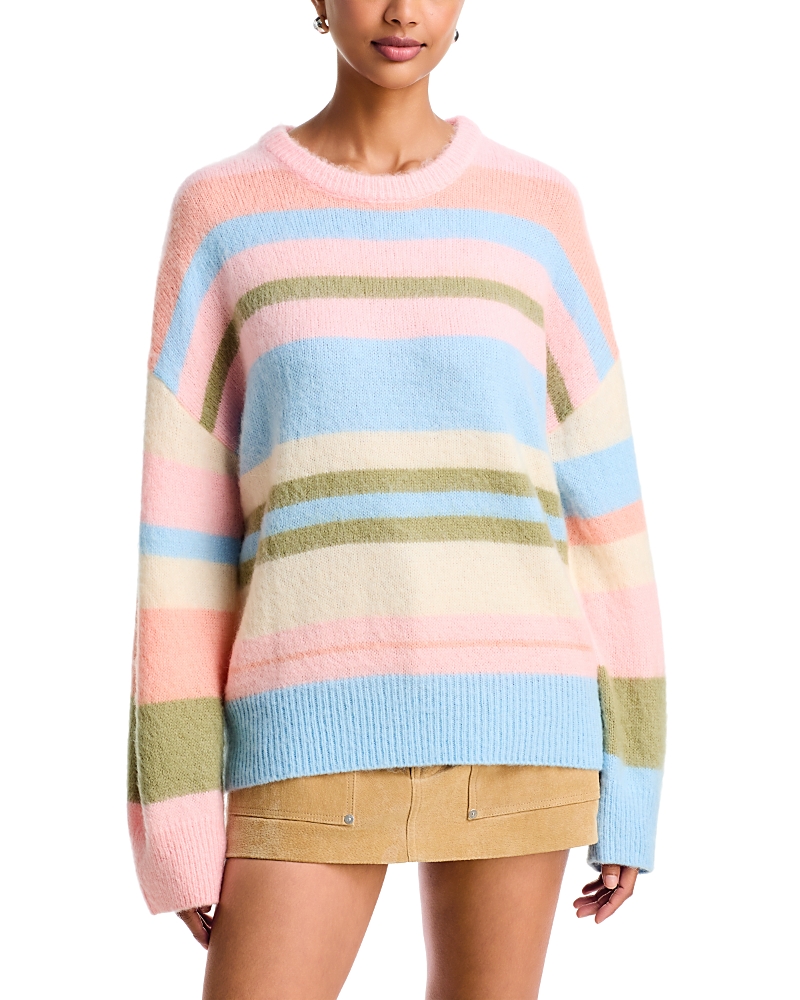 Danielle Guizio Hawley Oversized Brushed Knit Sweater In Peach