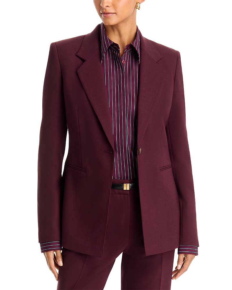 Lafayette 148 New York Wool-Blend Fitted Single Button Blazer