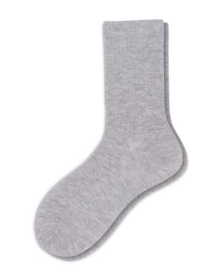 Ribbed Cable Crew Socks