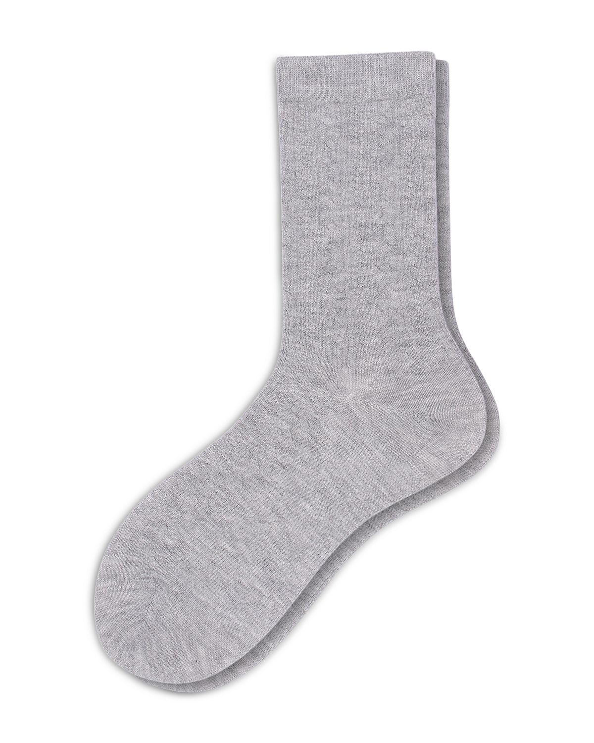 Hue Ribbed Cable Crew Socks