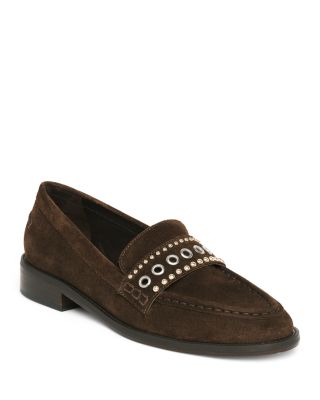 Women's Gretta Suede Mixed Hardware Loafers
