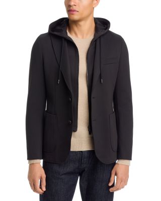 Hanry Slim Fit Sport Coat & Removable Drawstring Bib Hoodie
