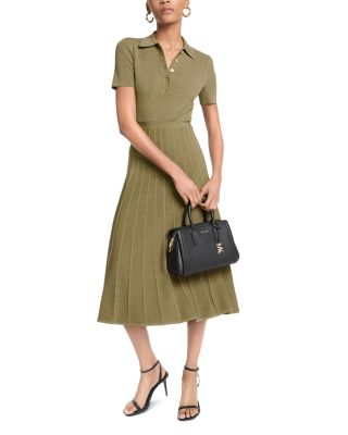 Fit & Flare Polo Midi Dress