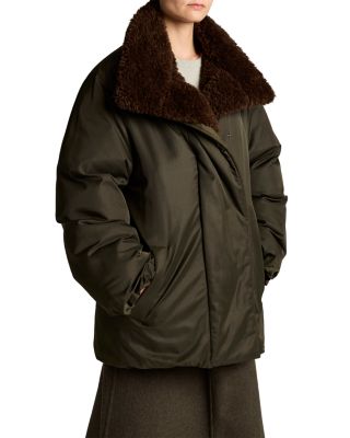 Faux Fur Lined Puffer Coat