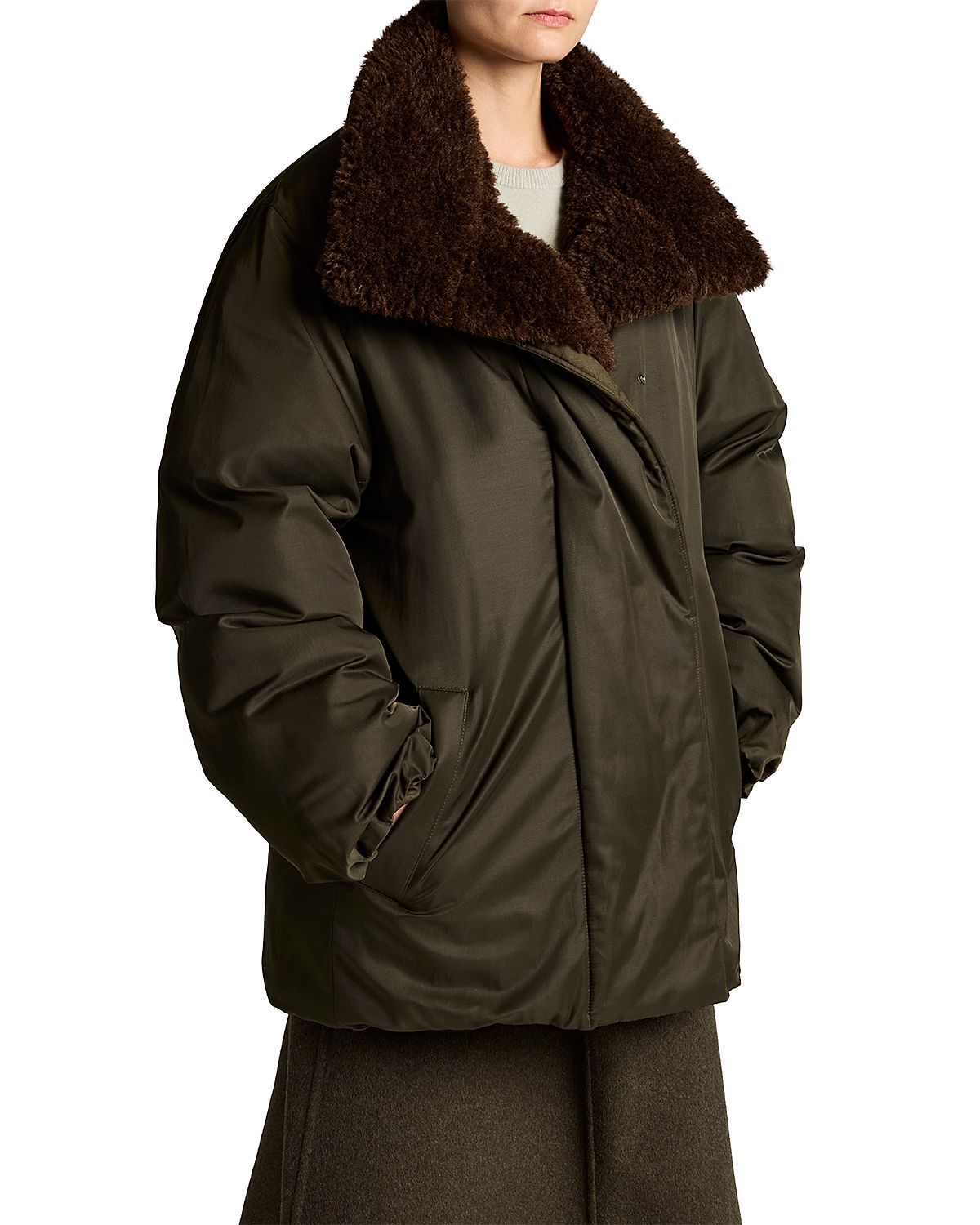Vince Faux Fur Lined Puffer Coat