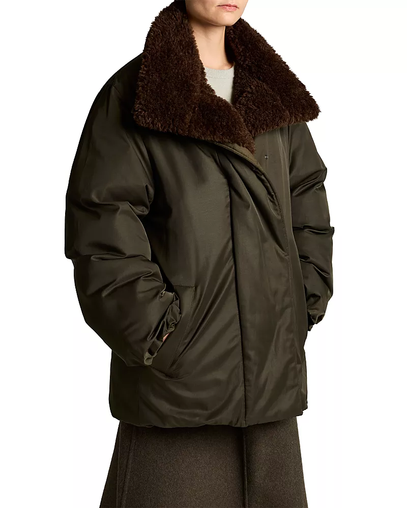 Vince Faux Fur Lined Puffer Coat