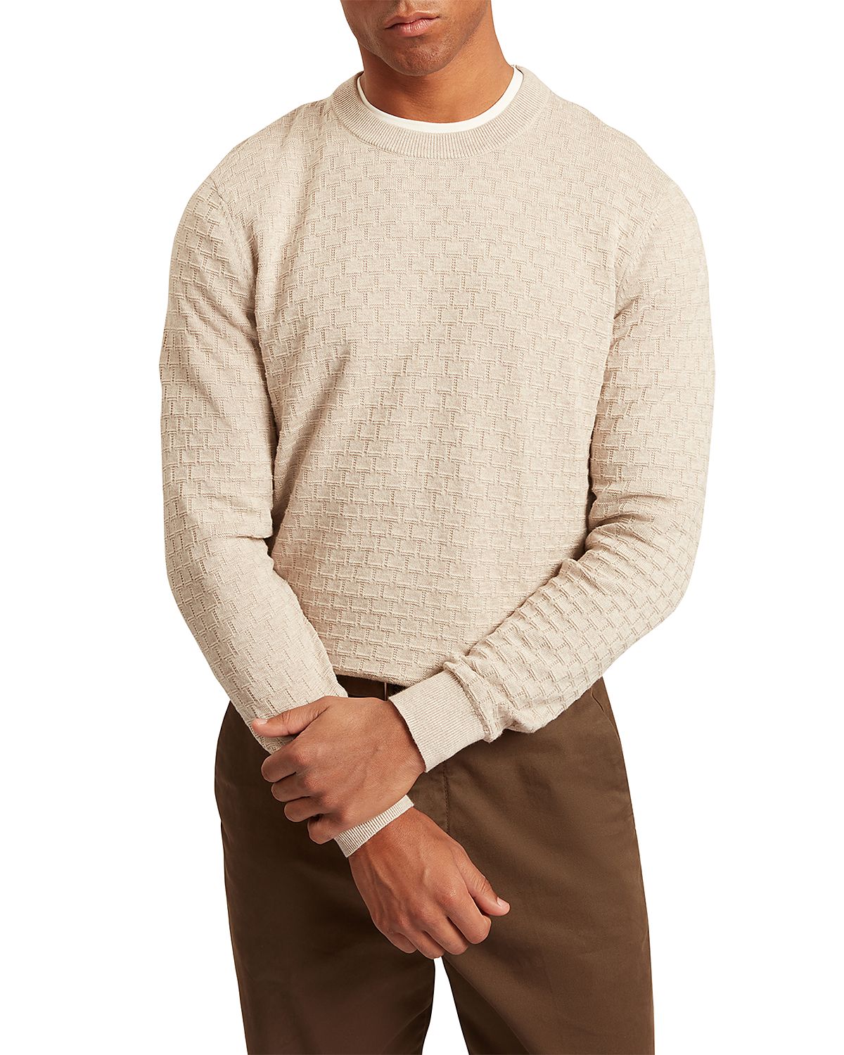 Ted Baker Sainsy T Stitch Cotton Wool Sweater