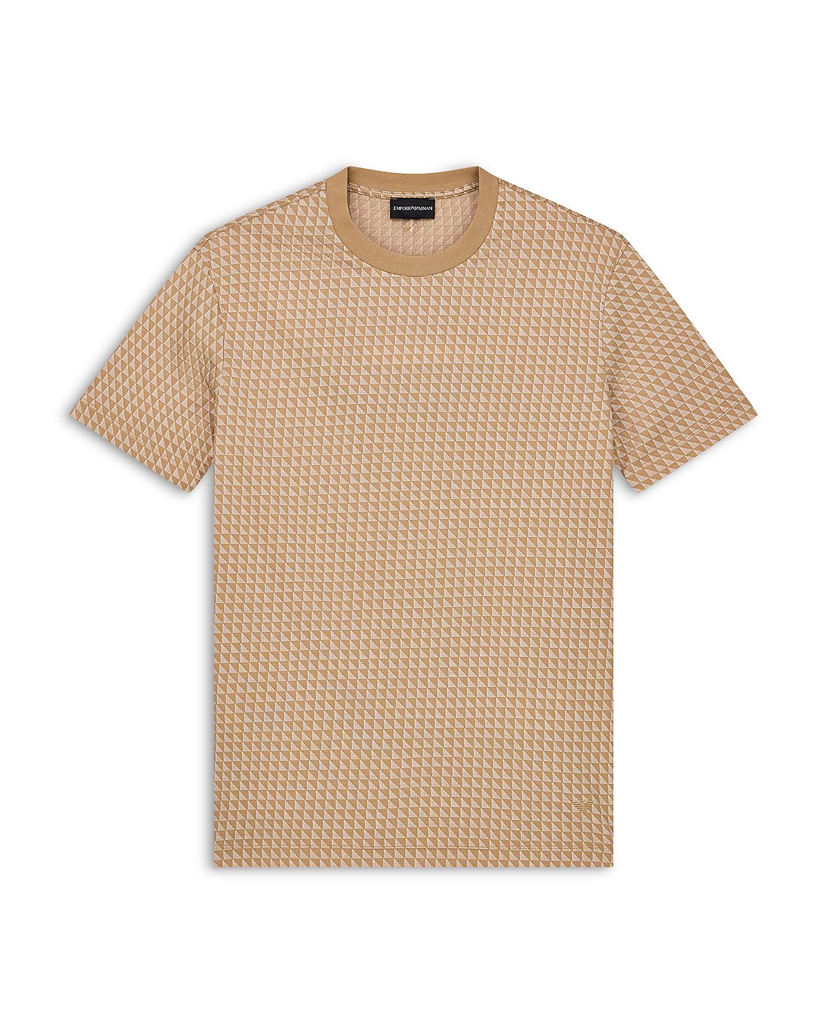 Emporio Armani Geometric Micro Motif Crewneck T-Shirt