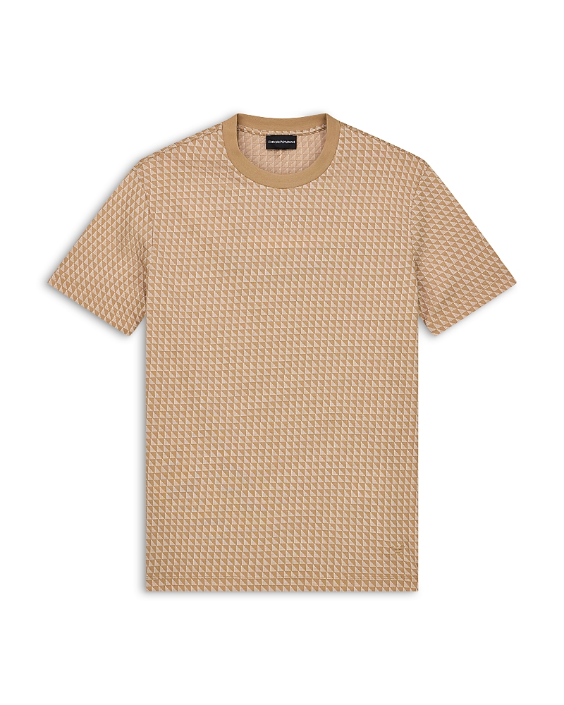 Emporio Armani Geometric Micro Motif Crewneck T-Shirt