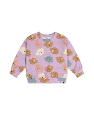 Girls' French Terry Poodle Round Neck Sweatshirt - Big Kid