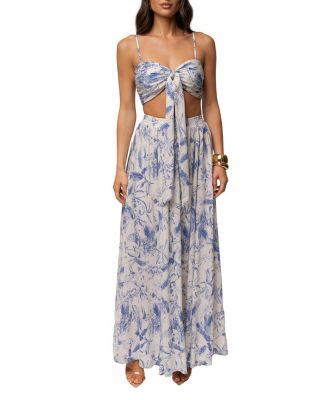 Abstract Blooming Garden Skirt Set