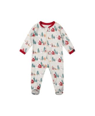  Unisex Organic Cotton Front Zipper Footed One Piece Pajama - Baby