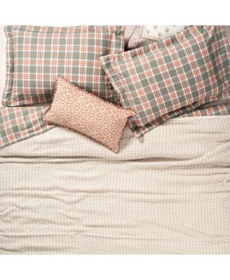  Costa Fringed Cotton Pique King Blanket, 94" x 87"