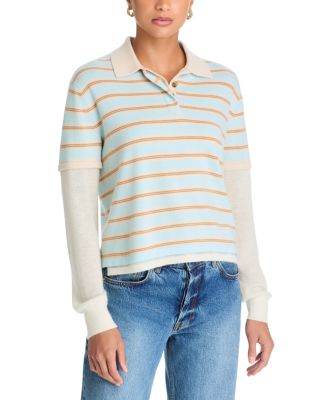 Layered Stripe Rugby Sweater