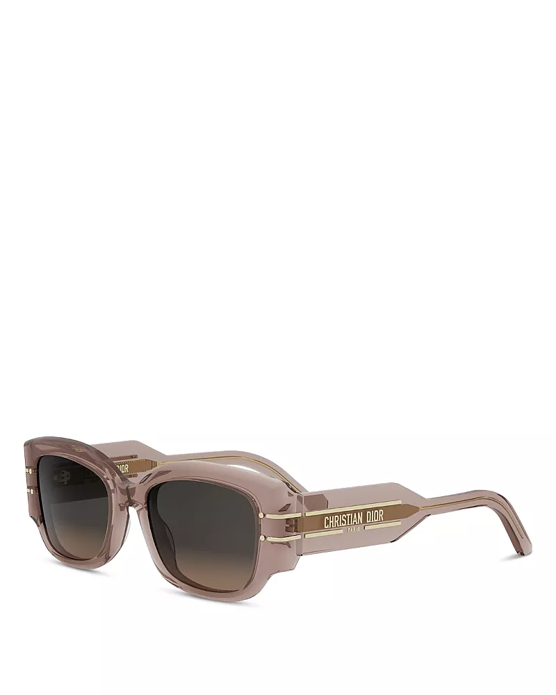 Dior DiorSignature S13I Rectangular Sunglasses, 52mm