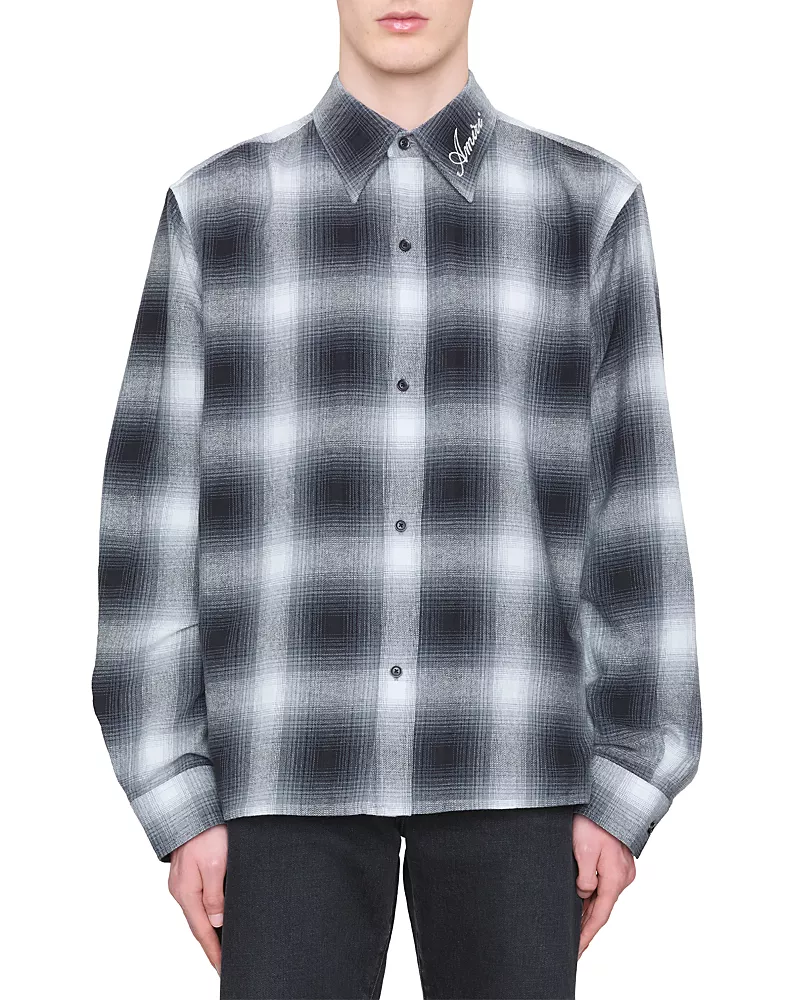 amiri Oversized Fit Long Sleeve Flannel Shirt