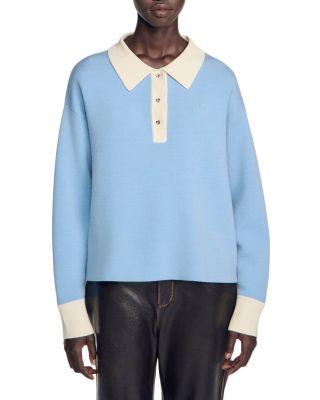 Megan Wool Blend Polo Sweater