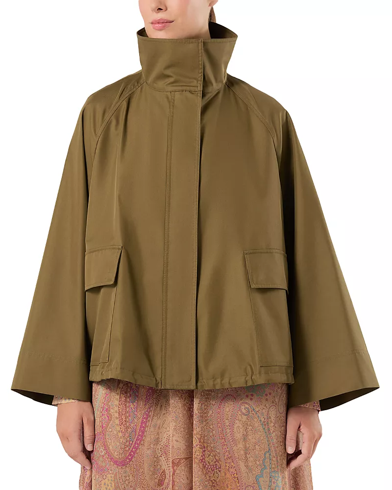 Marina Rinaldi Mrntalamo Flared Twill Raincoat