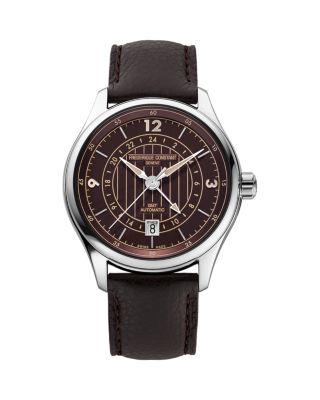 Runabout GMT Leather Strap Watch, 42mm