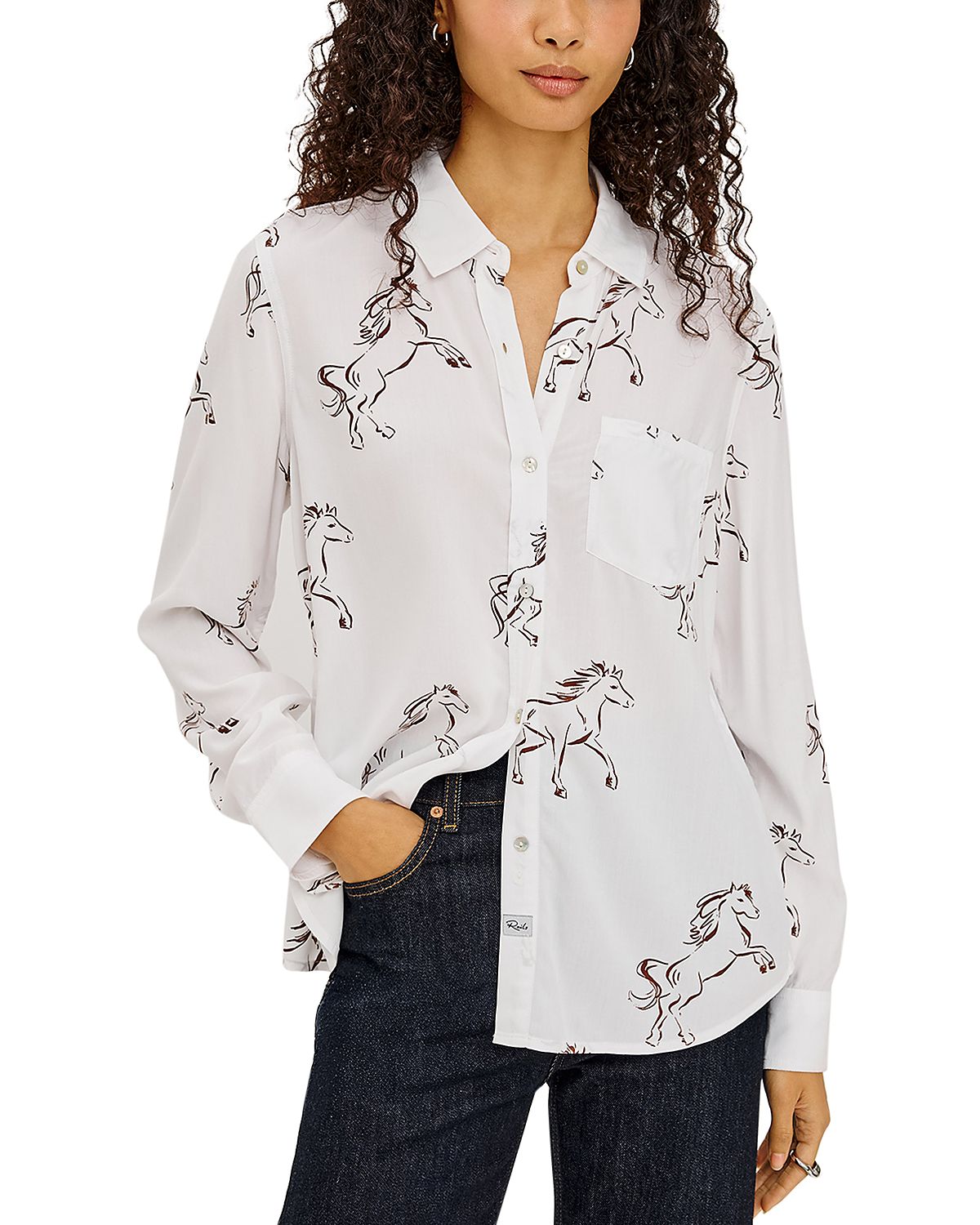 Rails Kathryn Button Front Woven Shirt