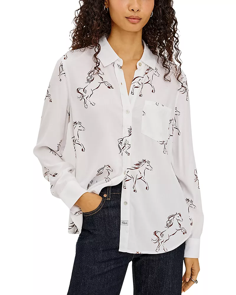 Rails Kathryn Button Front Woven Shirt