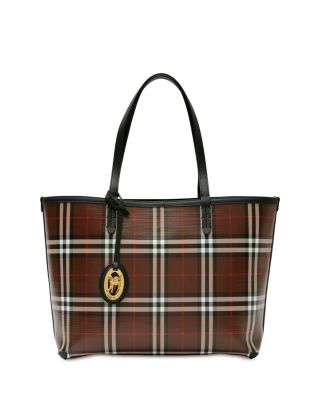 Small Checked Canvas Tote Bag
