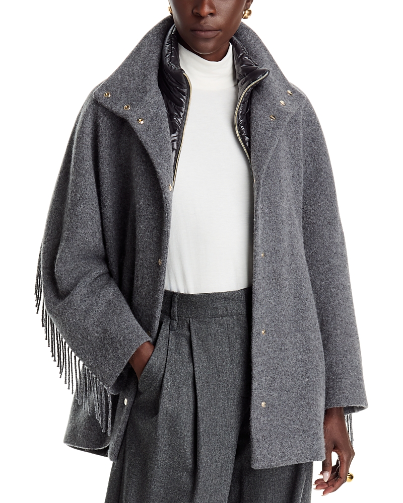 Herno Fringed Alpaca Blend Coat