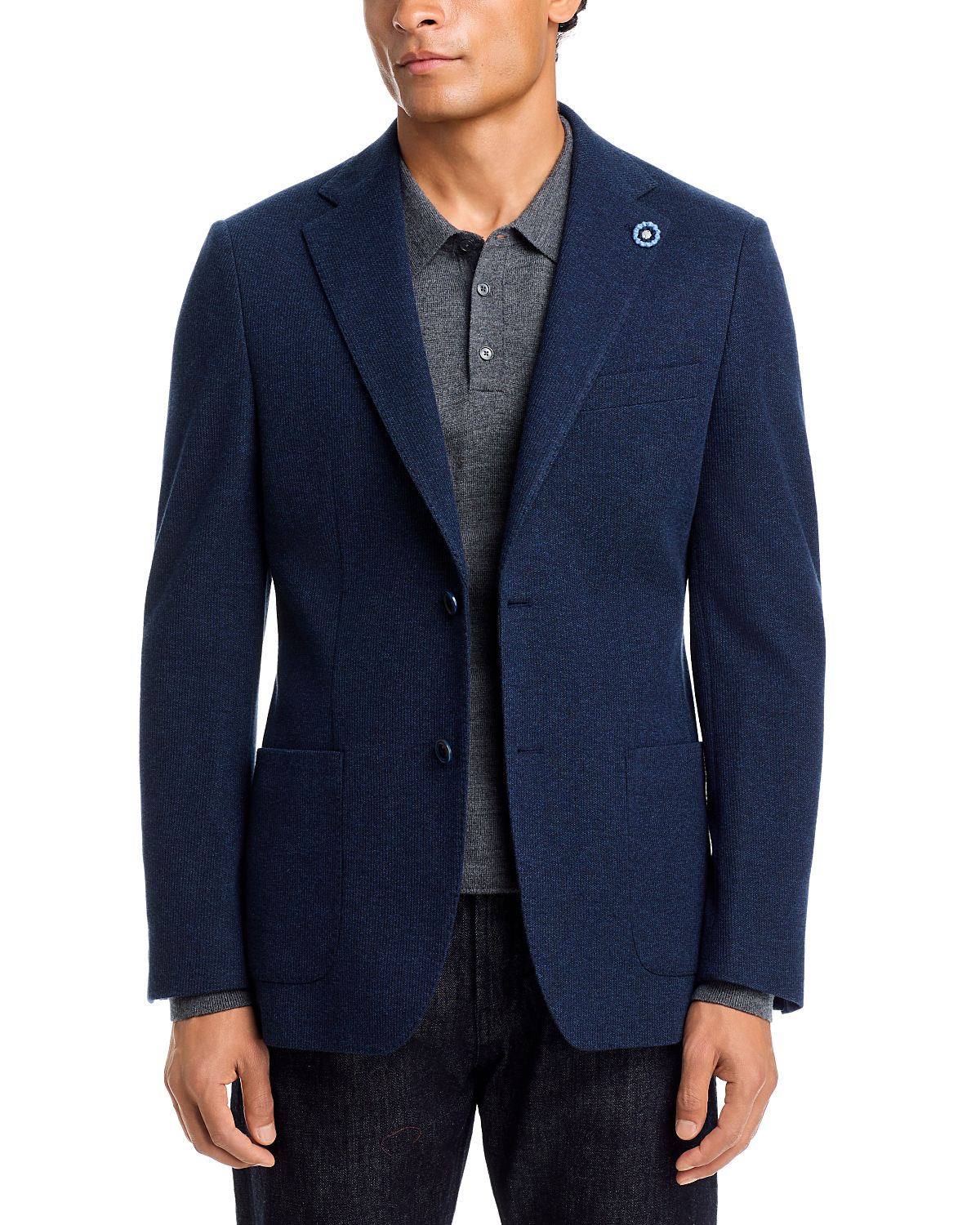 Hart Schaffner Marx New York Fit Wool & Cotton Jersey Soft Jacket