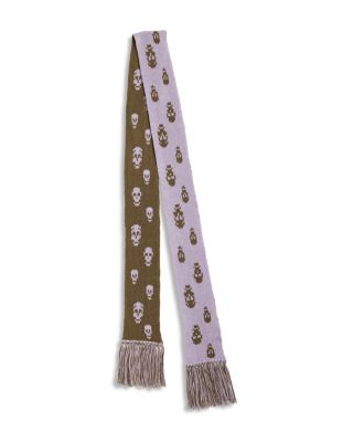Skull Cotton Fringe Scarf