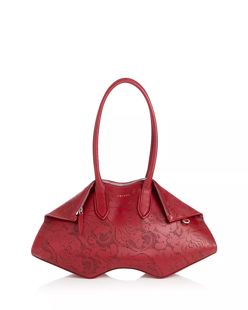 McQueen Manta Leather Top Handle Bag