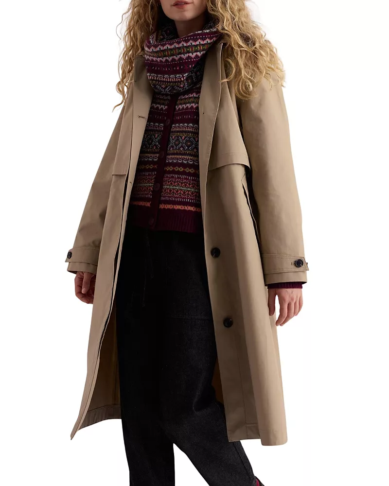 Seasalt Cornwall Sea Lights Waterproof Trench Coat